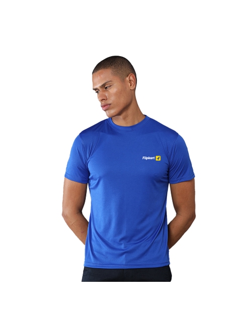 Greys&Blues Mobilitee Round Neck T-Shirt- Blue